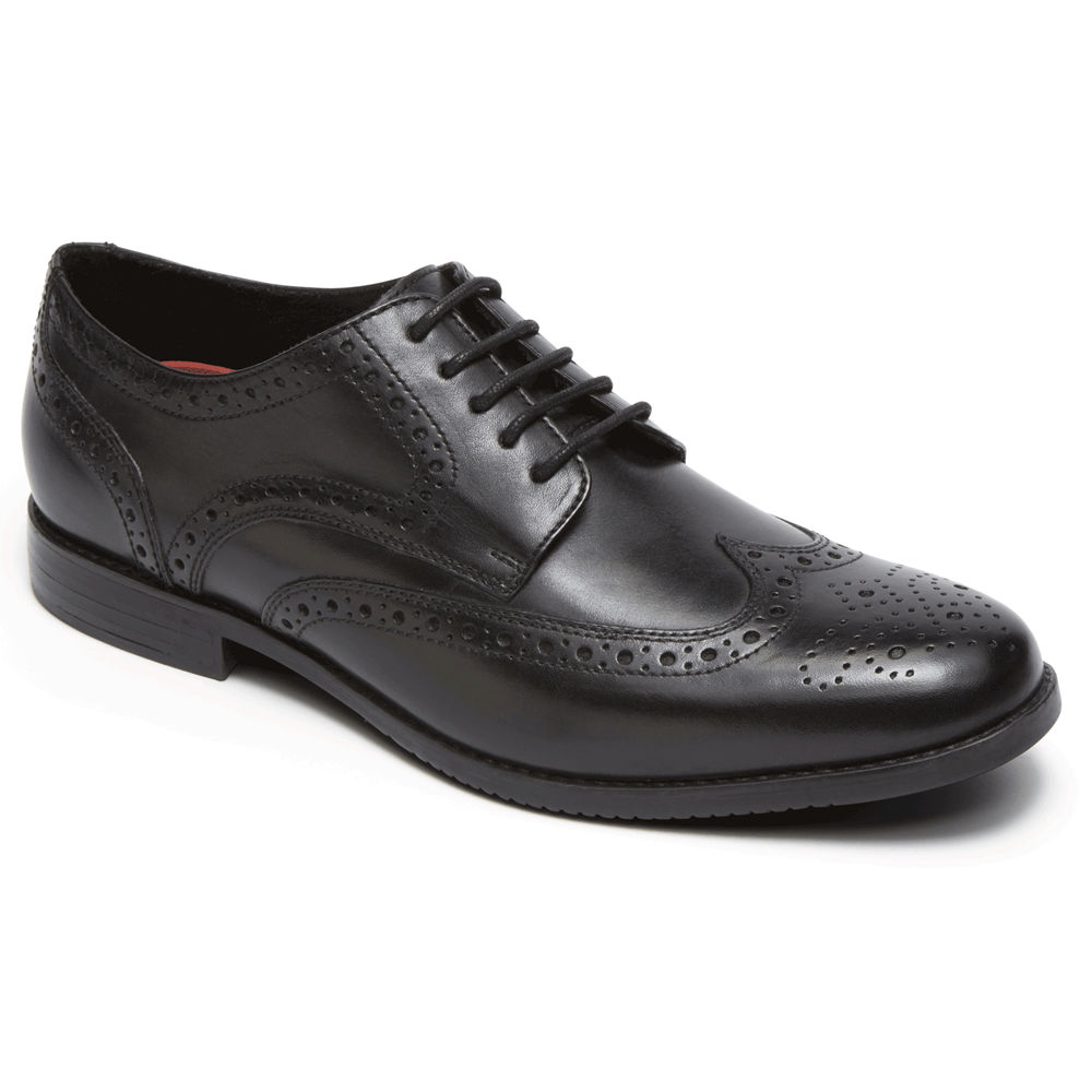 Rockport Mens Style Purpose Wingtip - Lace Up Black - JLY269418